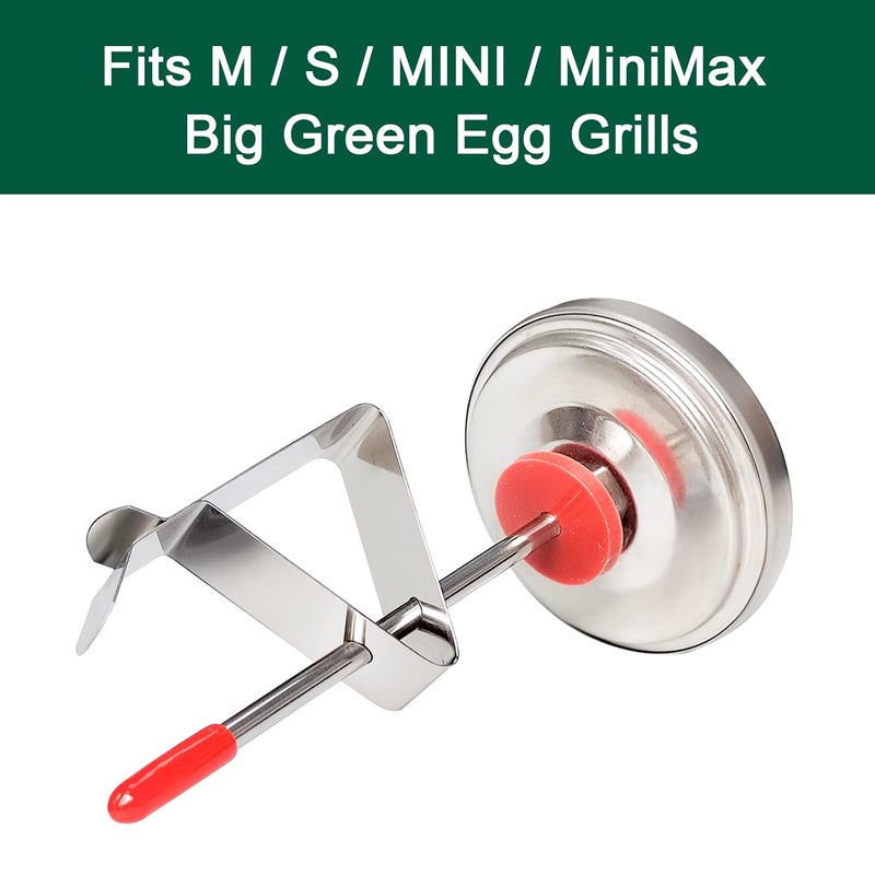 Quantfire Upgrade Replacement Thermometer for M/MiniMax Big Green Egg,2" Grill Temperature Gauge for Big Green Egg Accessories 150-900°F with Waterproof and No-Fog Glass Lens - Image 3